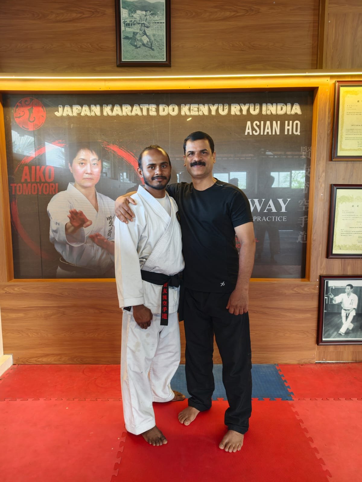 Founder of JKRKDA in karate gi, dojo portrait